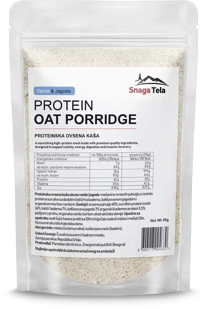 Proteinska ovsena kaša - vanila i jagoda